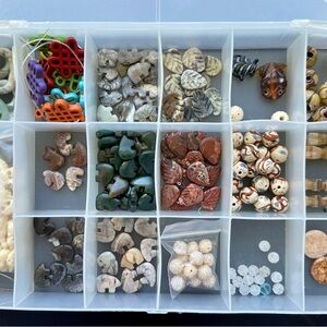 Genuine Gemstone Bead Collection with Storage organizer